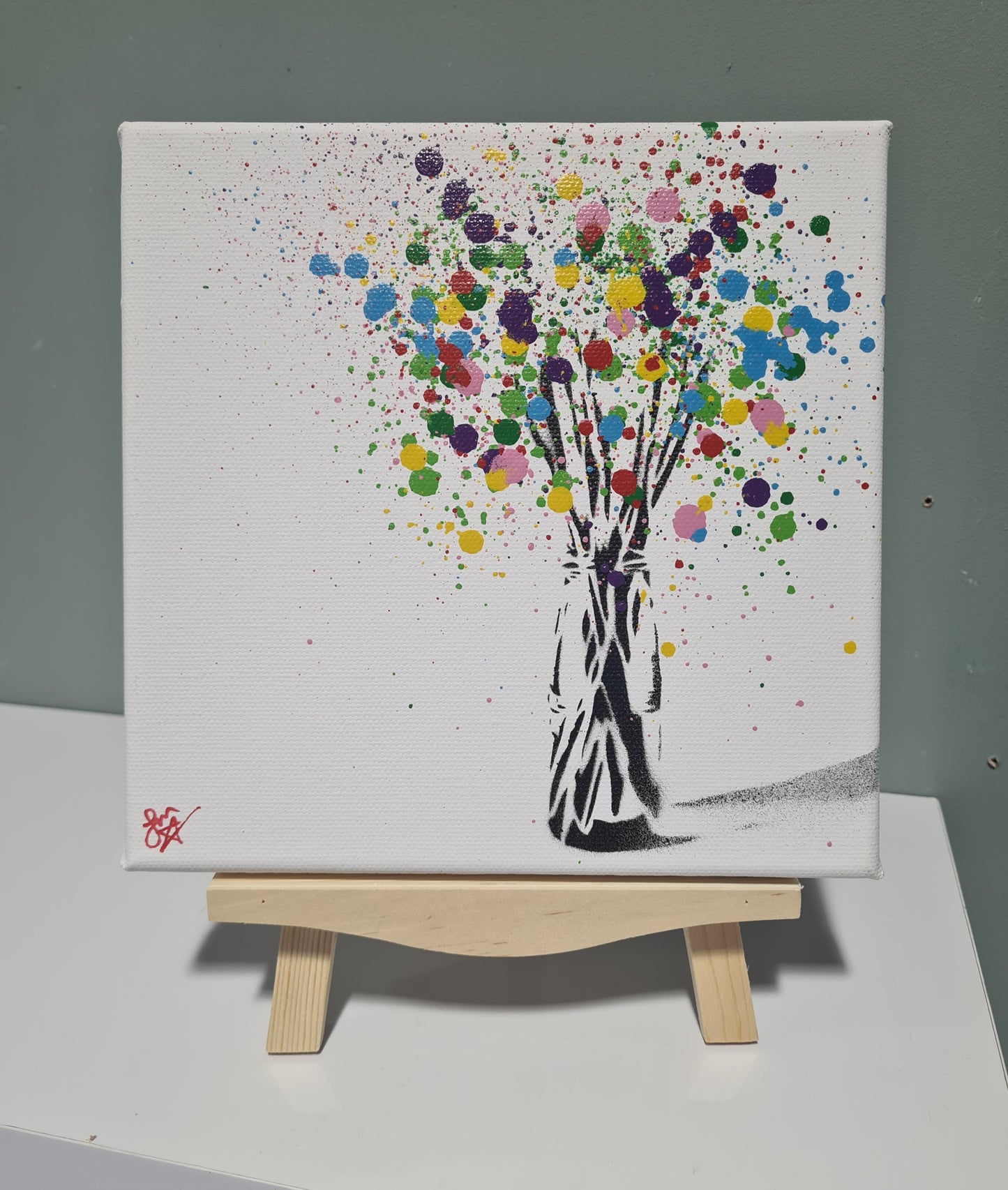 Eternal Flowers (Gift sized original with display easel)